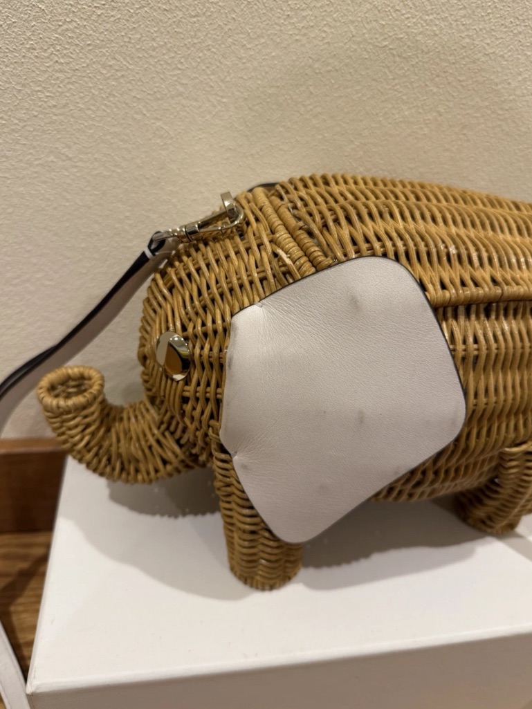 Kate Spade New York Tiny Wicker Elephant Crossbody Bag